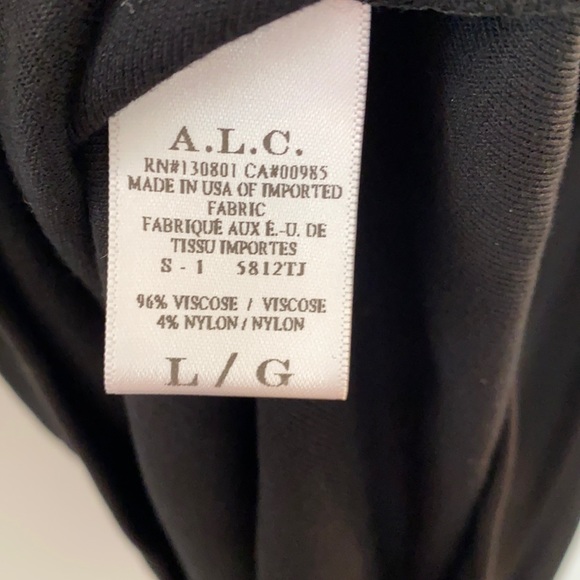 NWT A.L.C. Black Back Slit Viscose Sleeveless Blouse Women's Large - Picture 11 of 11